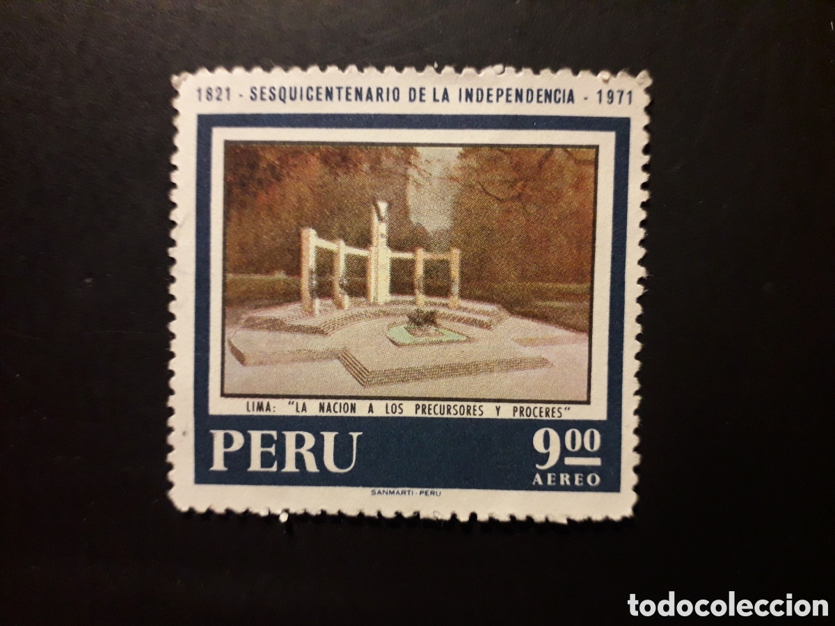 Sellos: PER&Uacute; YVERT A 303 SELLO SUELTO USADO 1971 INDEPENDENCIA, PINTURAS PEDIDO M&Iacute;NIMO 3&euro;