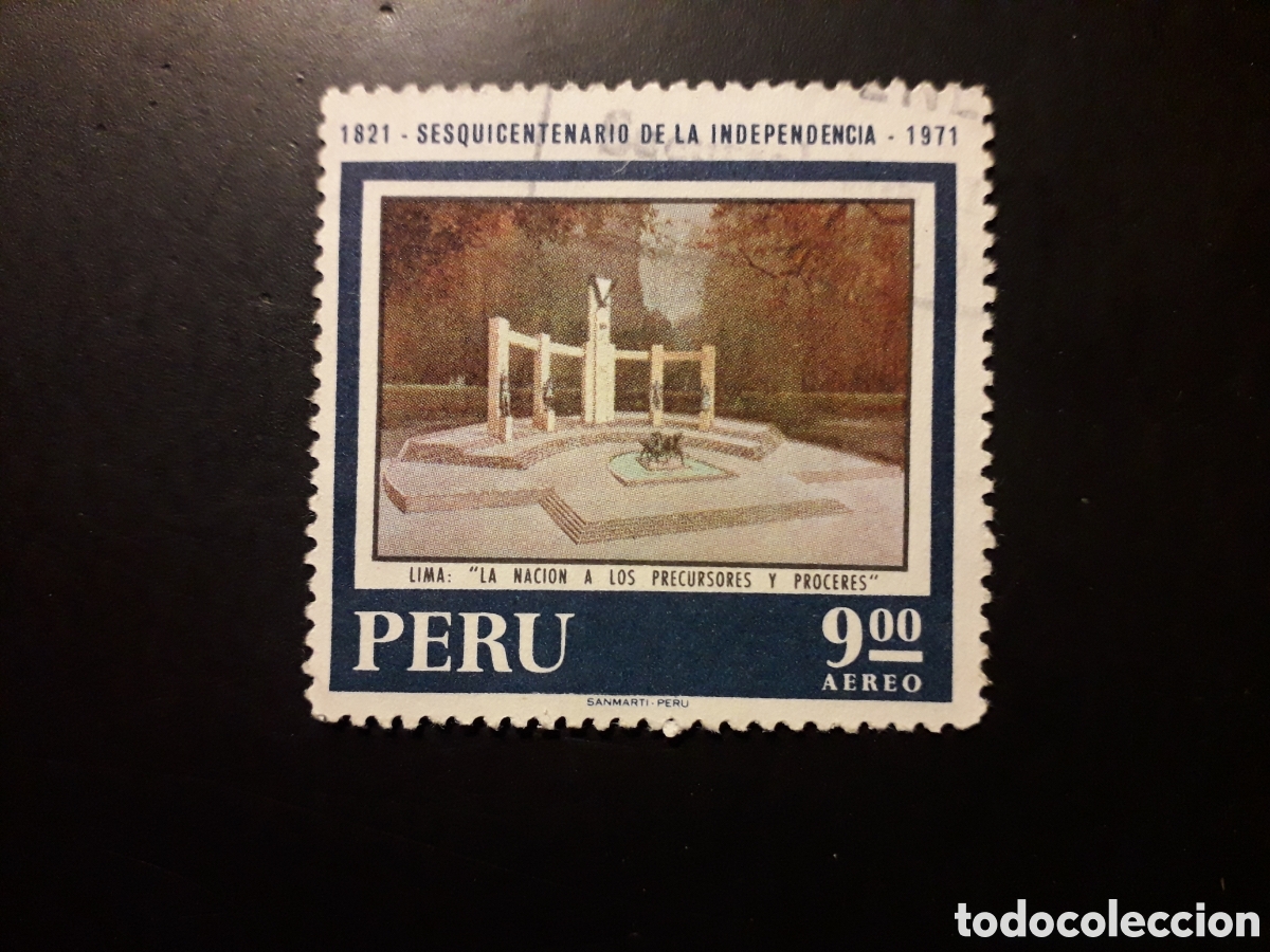 Sellos: PER&Uacute; YVERT A 303 SELLO SUELTO USADO 1971 INDEPENDENCIA, PINTURAS PEDIDO M&Iacute;NIMO 3&euro;