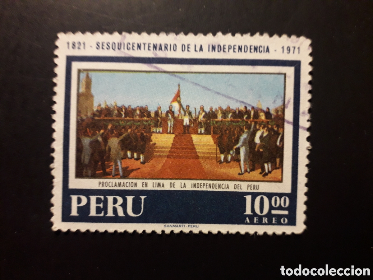 Sellos: PER&Uacute; YVERT A 304 SELLO SUELTO USADO 1971 INDEPENDENCIA, PINTURAS PEDIDO M&Iacute;NIMO 3&euro;