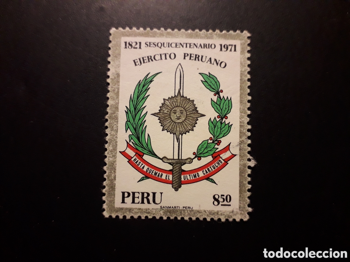 Sellos: PER&Uacute; YVERT 548 SERIE COMPLETA USADA 1971 EJ&Eacute;RCITO PERUANO PEDIDO M&Iacute;NIMO 3&euro;