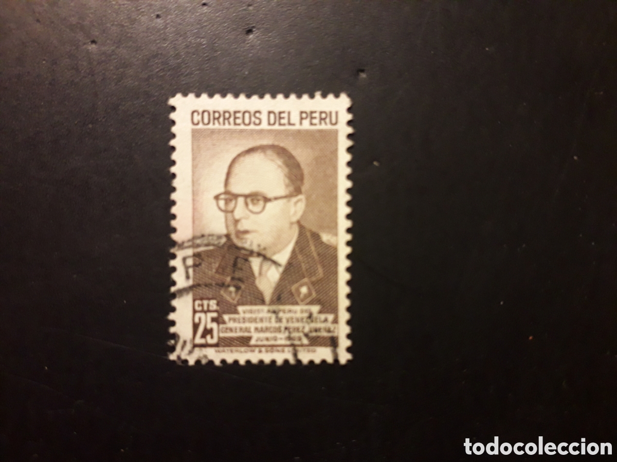 Sellos: PER&Uacute; YVERT 439 SERIE COMPLETA USADA 1956 VISITA PRESIDENTE DE VENEZUELA M&Iacute;NIMO 3&euro;