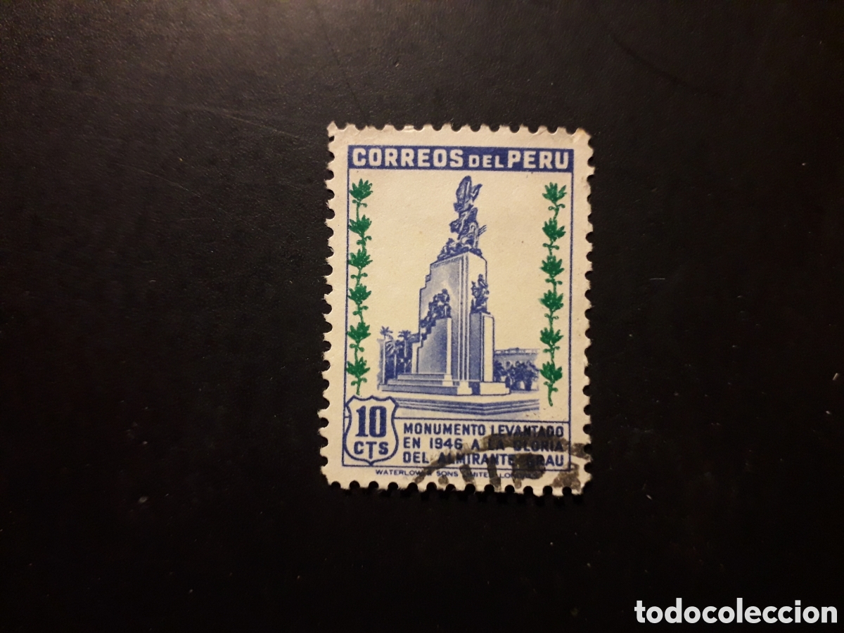 Sellos: PER&Uacute; YVERT 409 SERIE COMPLETA USADA 1949 ALMIRANTE MIGUEL GRAU M&Iacute;NIMO 3&euro;