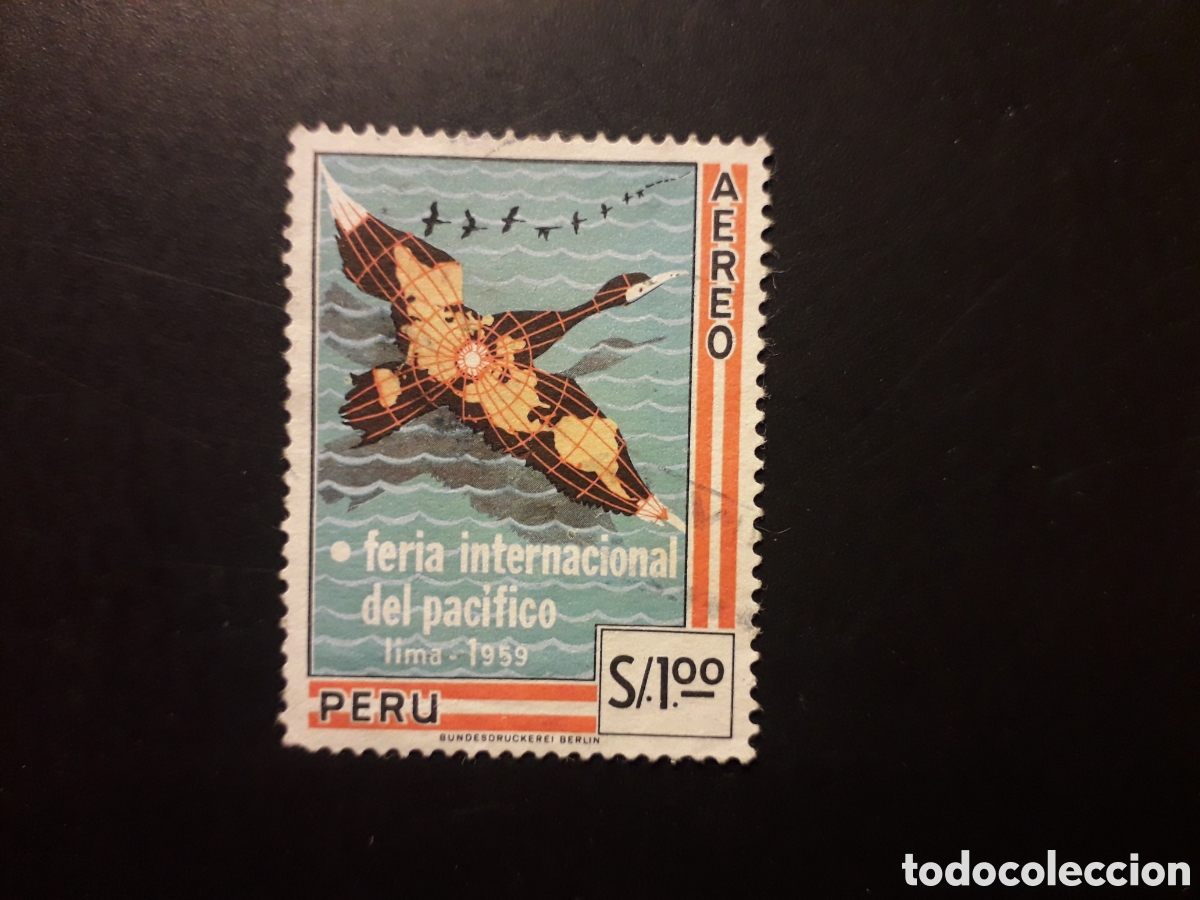 Sellos: PER&Uacute; YVERT A 159 SERIE COMPLETA USADA 1960 FERIA INT DEL PAC&Iacute;FICO, FAUNA AVES MAPAS PEDIDO M&Iacute;NIMO 3&euro;