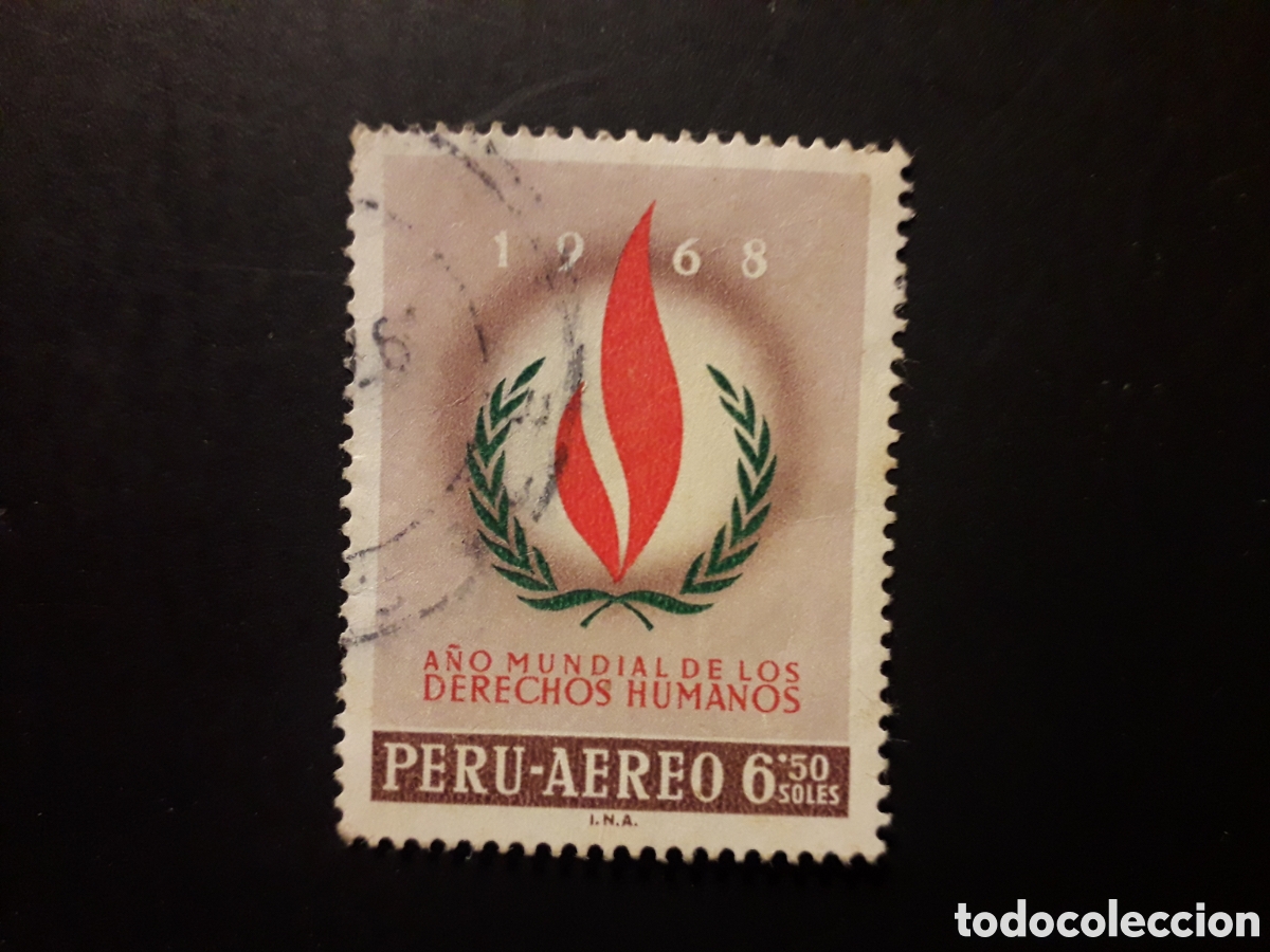 Sellos: PER&Uacute; YVERT A 224 SERIE COMPLETA USADA 1968 DERECHOS DEL HOMBRE PEDIDO M&Iacute;NIMO 3&euro;