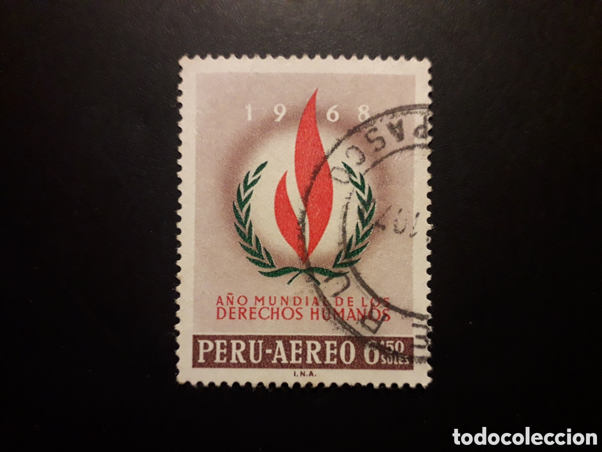 Sellos: PER&Uacute; YVERT A 224 SERIE COMPLETA USADA 1968 DERECHOS DEL HOMBRE PEDIDO M&Iacute;NIMO 3&euro;
