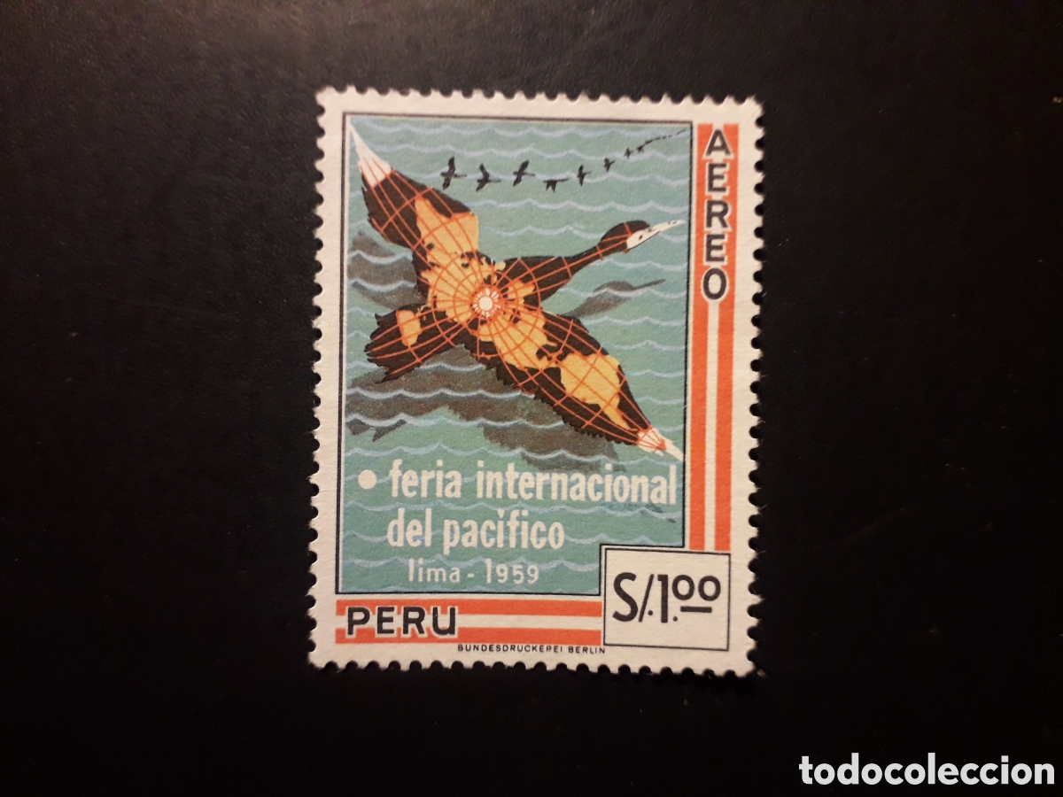 Sellos: PER&Uacute; YVERT A 159 SERIE COMPLETA USADA 1960 FERIA INT DEL PAC&Iacute;FICO, FAUNA AVES MAPAS PEDIDO M&Iacute;NIMO 3&euro;