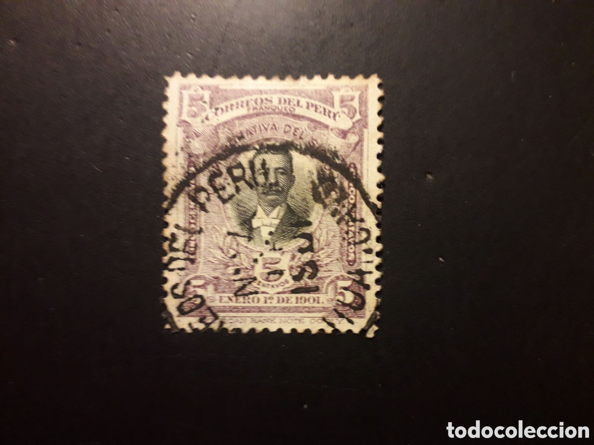 Sellos: PER&Uacute; YVERT 129 SELLO SUELTO USADO 1901 PERSONAJES PEDIDO M&Iacute;NIMO 3&euro;