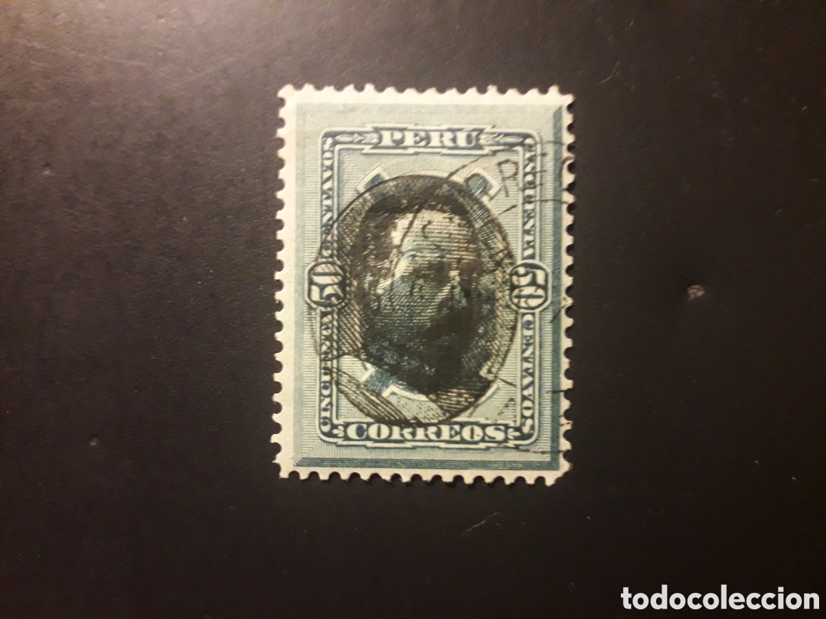 Sellos: PER&Uacute; YVERT 89 SELLO SUELTO USADO 1894 SOBRECARGADO PEDIDO M&Iacute;NIMO 3&euro;