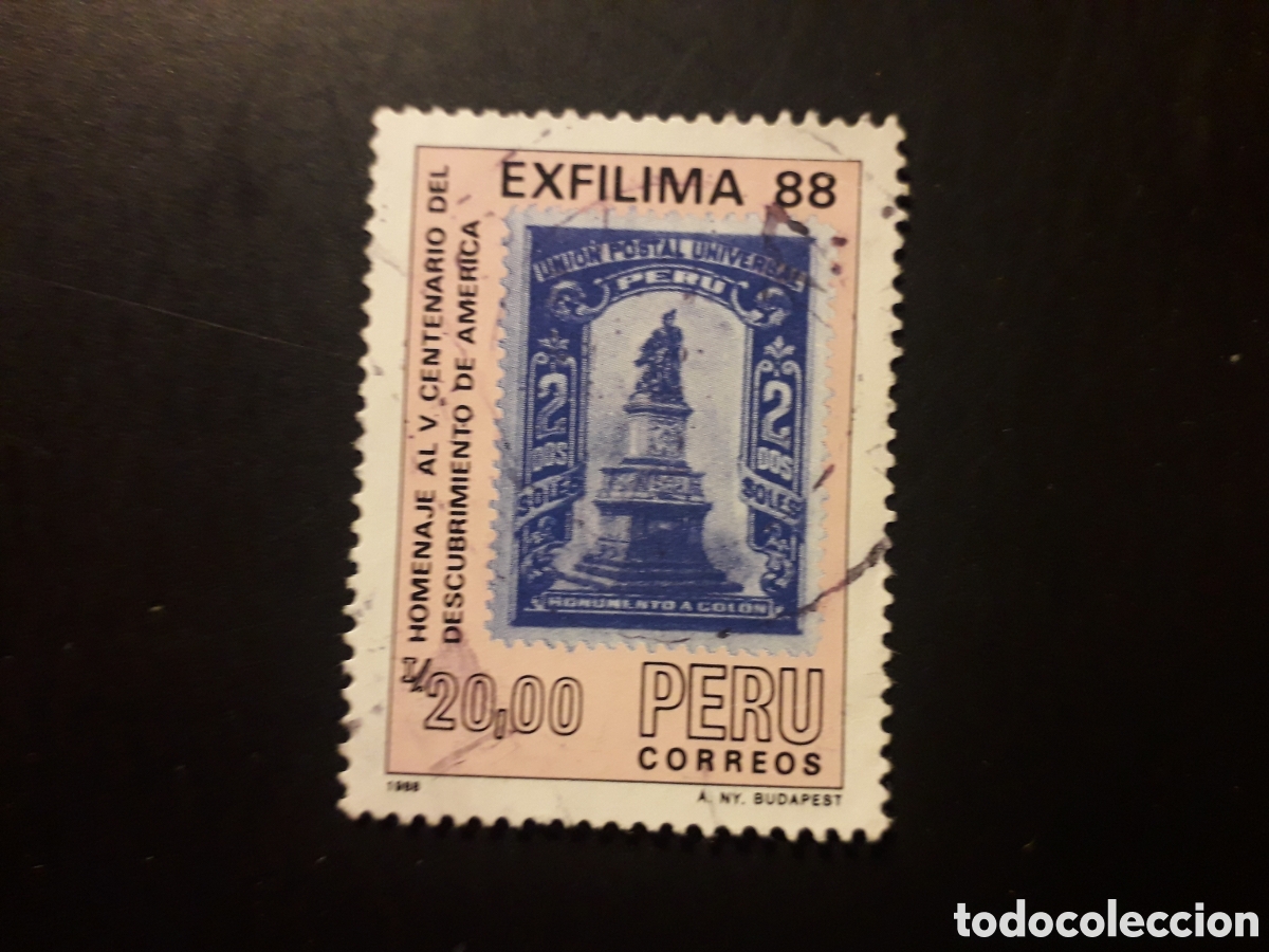 Sellos: PER&Uacute; YVERT 884 SERIE COMPLETA USADA 1988 EXFILMA 88, CRIST&Oacute;BAL COL&Oacute;N PEDIDO M&Iacute;NIMO 3&euro;