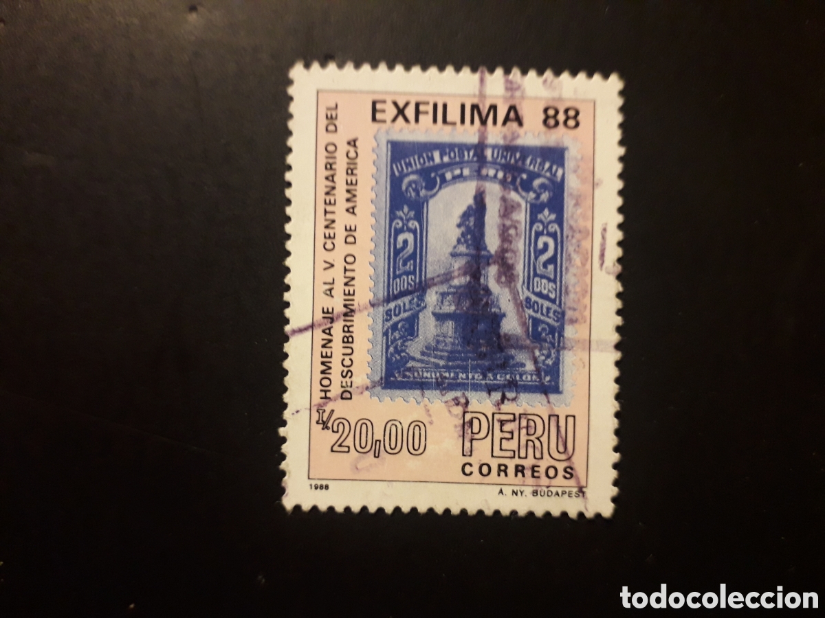 Sellos: PER&Uacute; YVERT 884 SERIE COMPLETA USADA 1988 EXFILMA 88, CRIST&Oacute;BAL COL&Oacute;N PEDIDO M&Iacute;NIMO 3&euro;