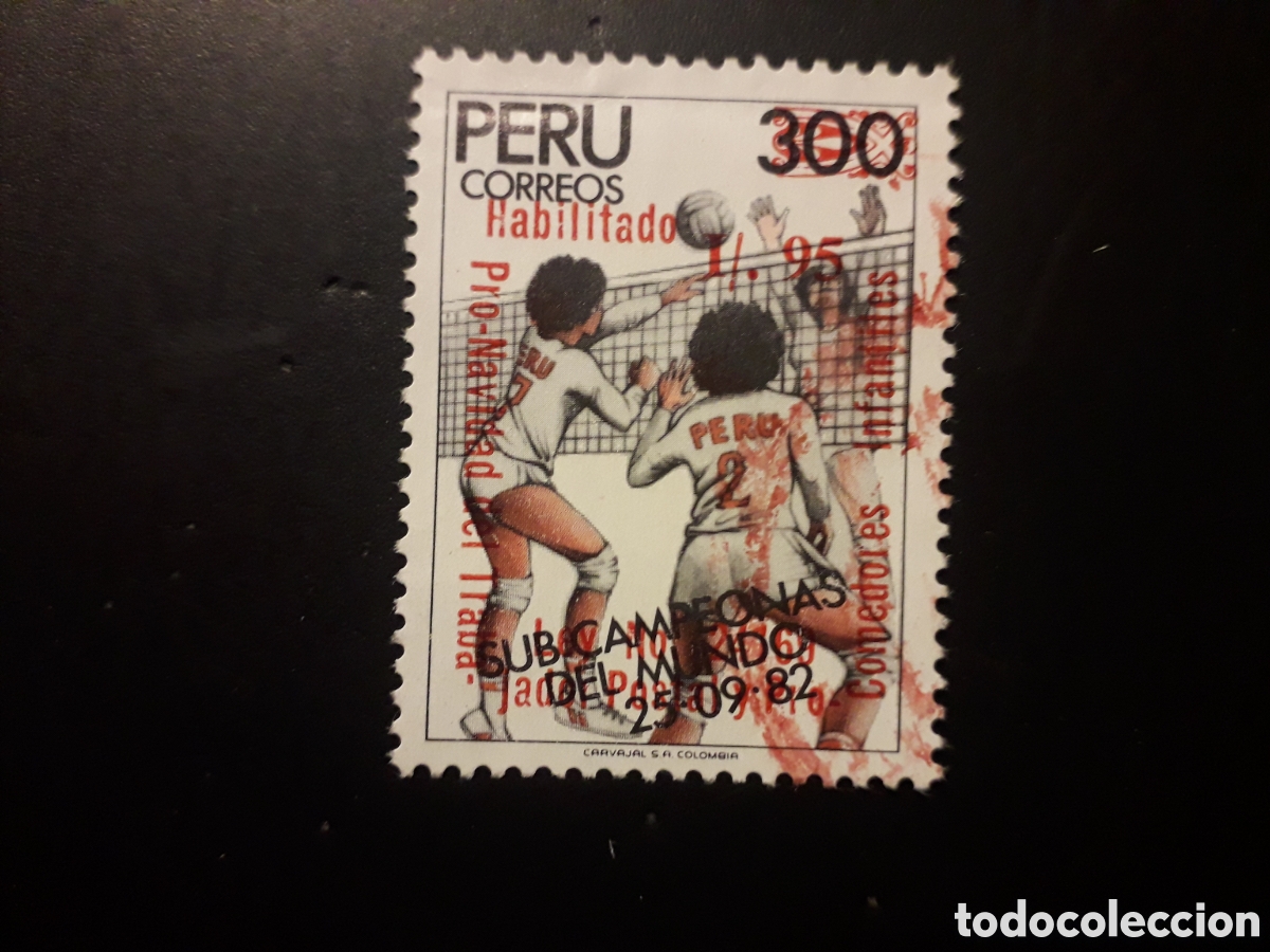 Sellos: PER&Uacute; YVERT 891 SERIE COMPLETA USADA 1988 DEPORTES VOLEIBOL SOBRECARGADO PEDIDO M&Iacute;NIMO 3&euro;