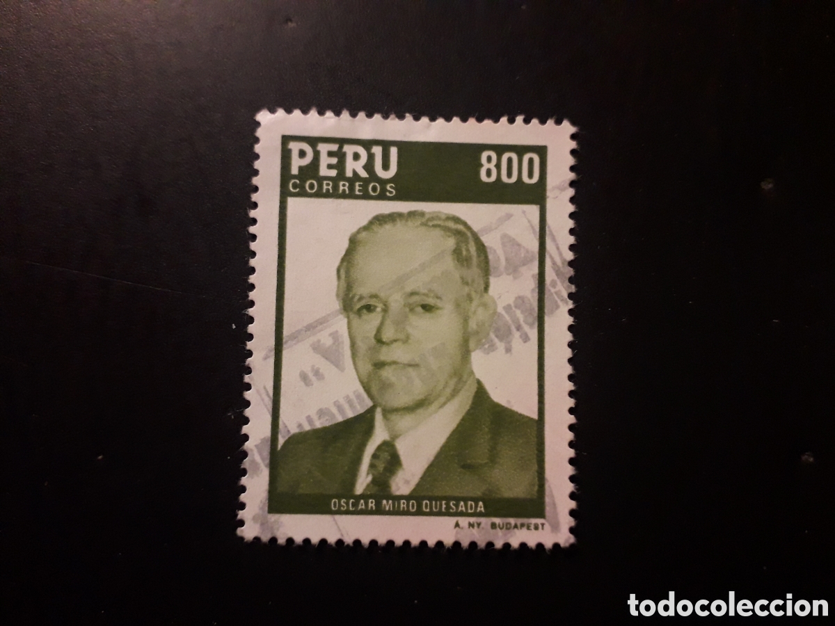 Sellos: PER&Uacute; YVERT 803 SERIE COMPLETA USADA 1985 &Oacute;SCAR MIRO QUESADA, LITERATURA PEDIDO M&Iacute;NIMO 3&euro;
