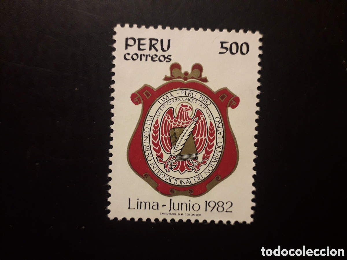 Sellos: PER&Uacute; YVERT 736 SERIE COMPLETA USADA 1982 ESCUDO CONGRESO DEL NOTARIADO PEDIDO M&Iacute;NIMO 3&euro;