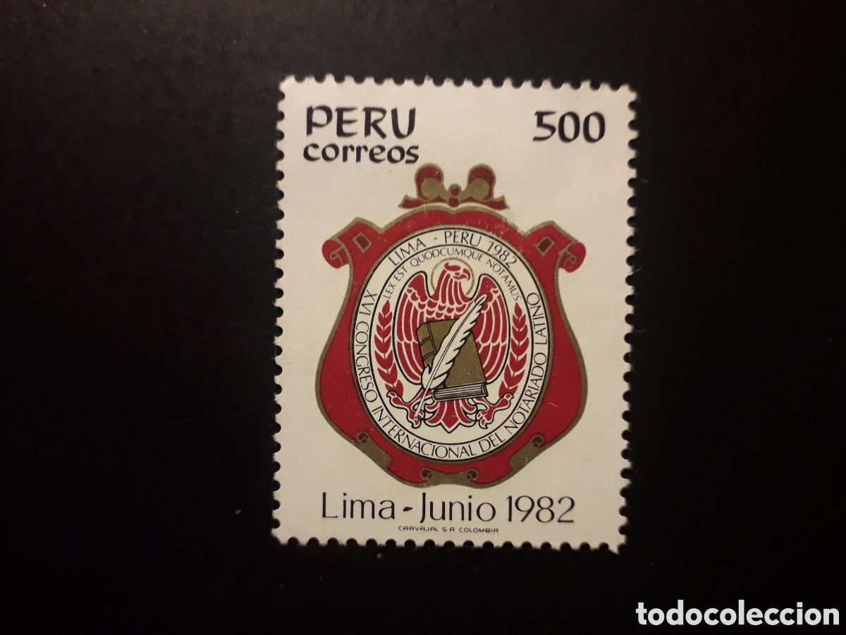 Sellos: PER&Uacute; YVERT 736 SERIE COMPLETA USADA 1982 ESCUDO CONGRESO DEL NOTARIADO PEDIDO M&Iacute;NIMO 3&euro;