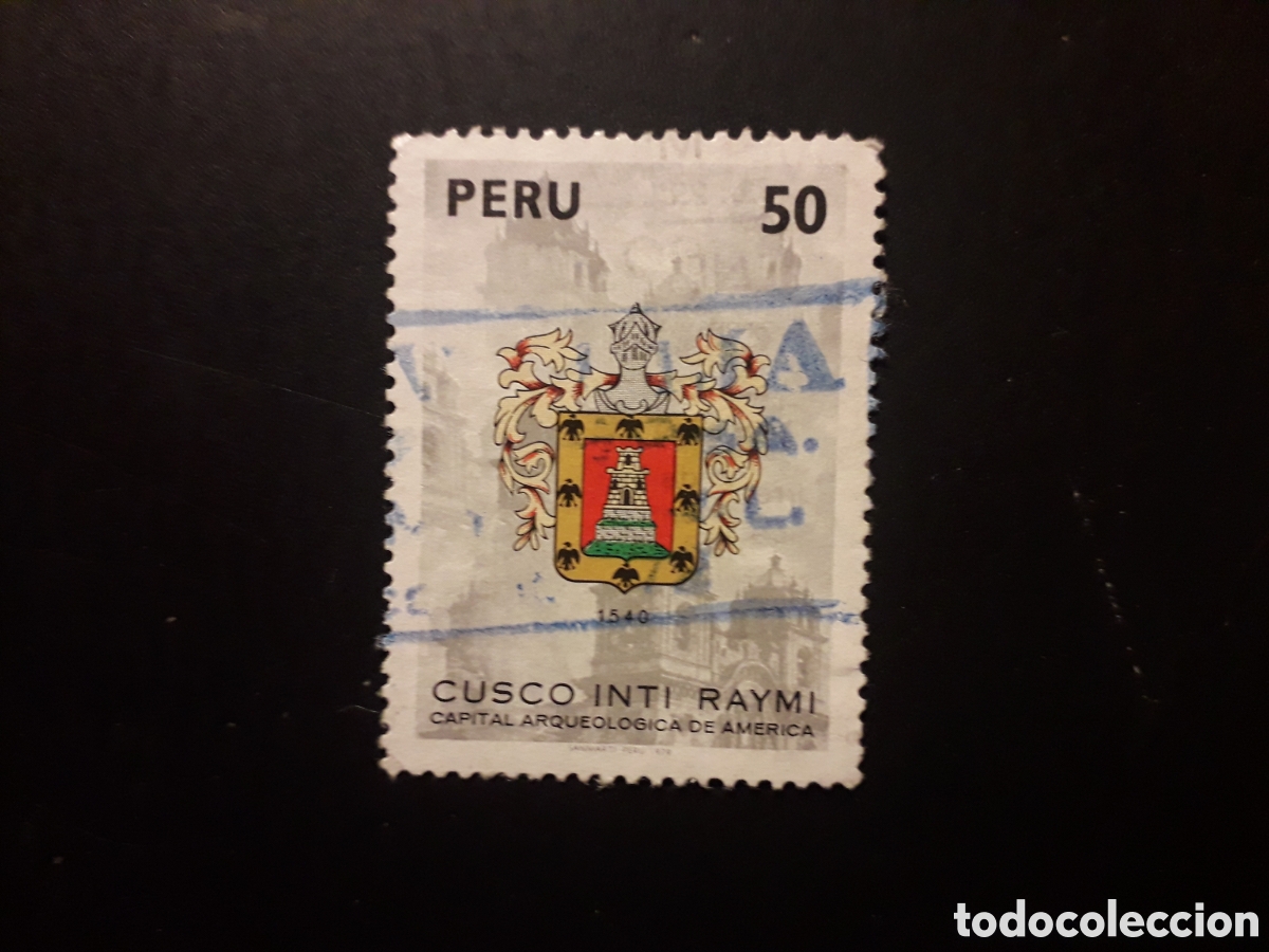 Sellos: PER&Uacute; YVERT 663 SERIE CTA USADA 1979 ESCUDO CUSCO CIUDAD ARQUEOL&Oacute;GICA DE AM&Eacute;RICA PEDIDO M&Iacute;NIMO 3&euro;