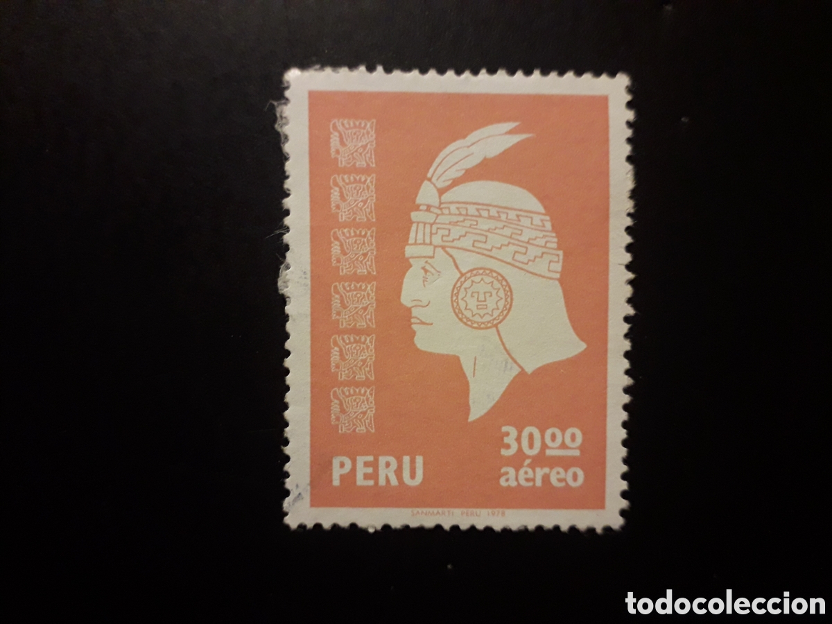 Sellos: PER&Uacute; YVERT A 456 SELLO SUELTO USADO 1978 SERIE B&Aacute;SICA, INCA PEDIDO M&Iacute;NIMO 3&euro;