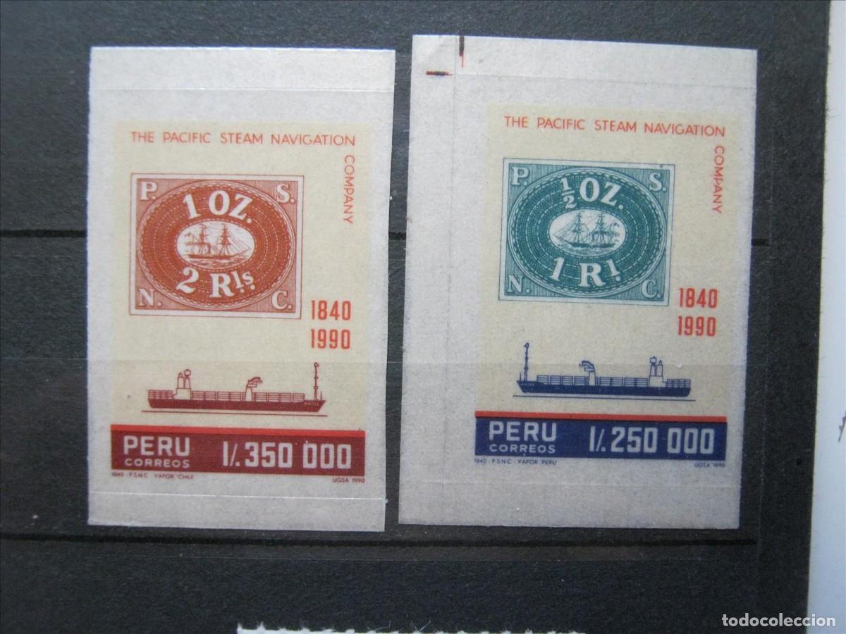 Sellos: PER&Uacute; 1990 AUTOADHESIVOS SERIE YVERT 942/943 NUEVOS MNH** SIN CHARNELA LUJO.