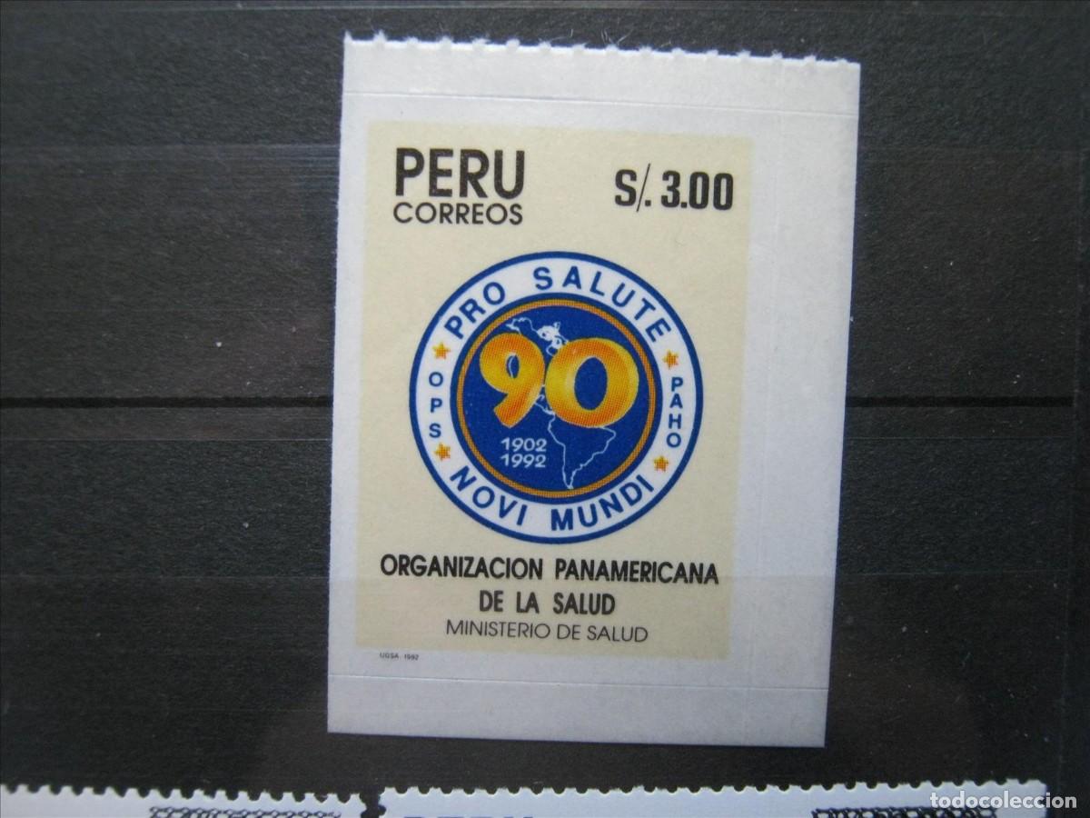 Sellos: PER&Uacute; 1992 AUTOADHESIVO NUEVO MNH** SIN CHARNELA LUJO. ORGANIZACI&Oacute;N PANAMERICANA DE LA SALUD.