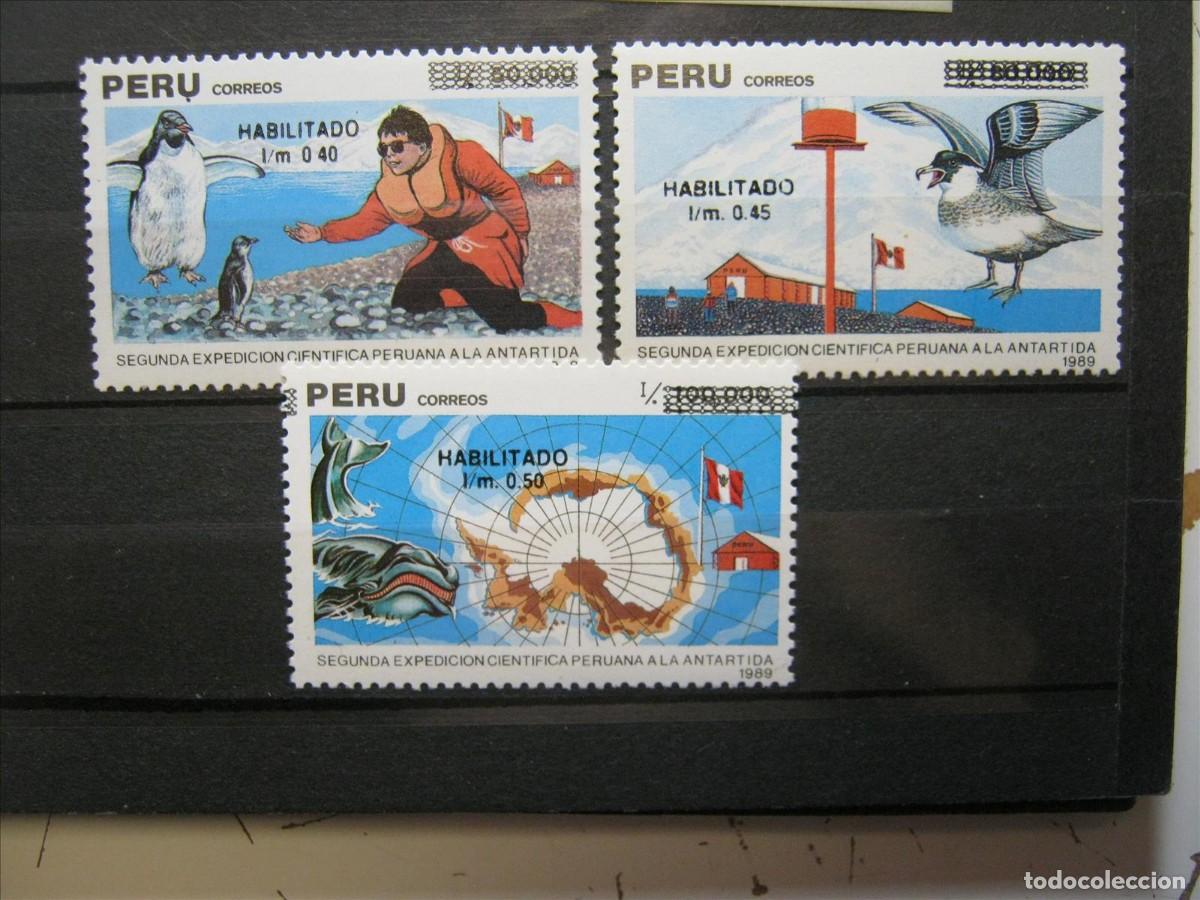 Sellos: PER&Uacute; 1991 ANT&Aacute;RTIDA SERIE YVERT 950/952 MNH** SIN CHARNELA LUJO.