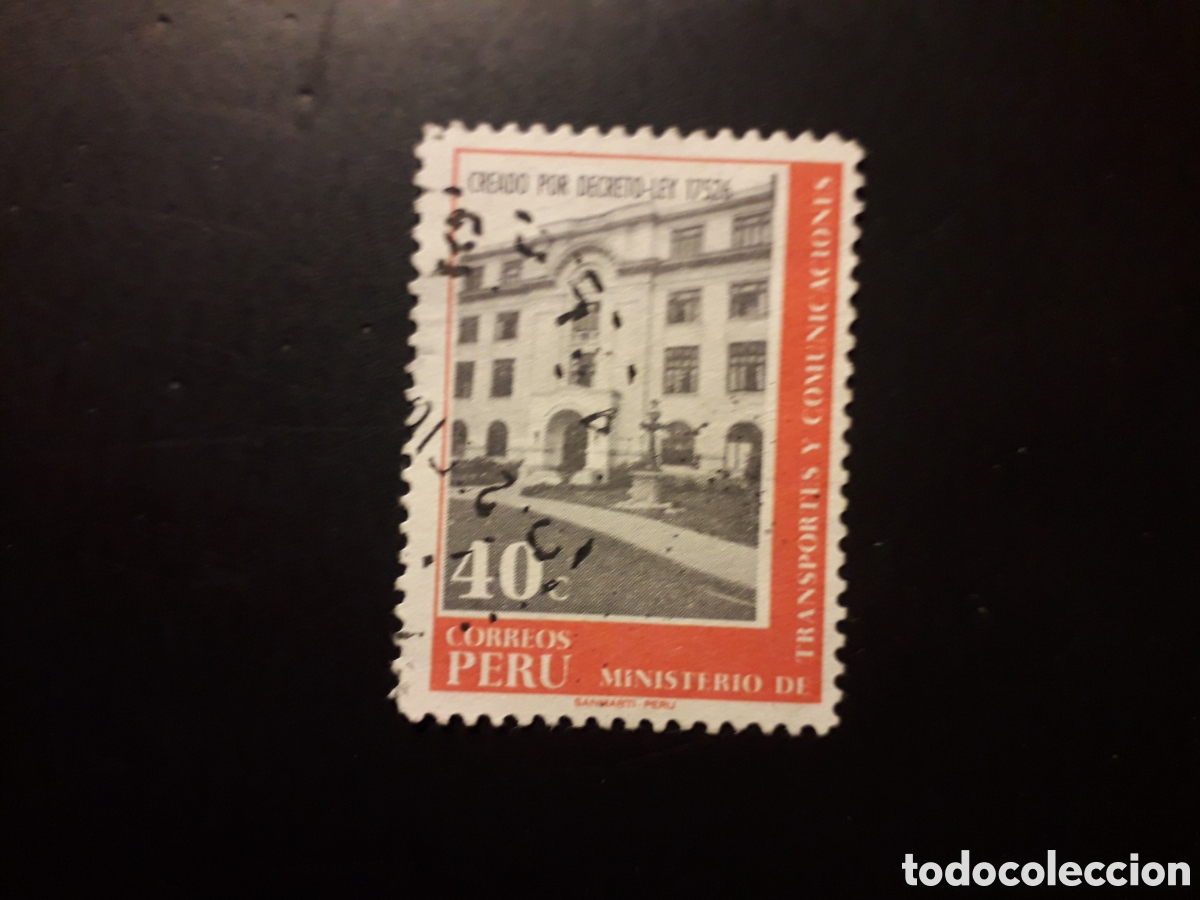 Sellos: PER&Uacute; YVERT 515 SELLO SUELTO USADO 1970 MINISTERIO DE TRANSPORTES PEDIDO M&Iacute;NIMO 3&euro;