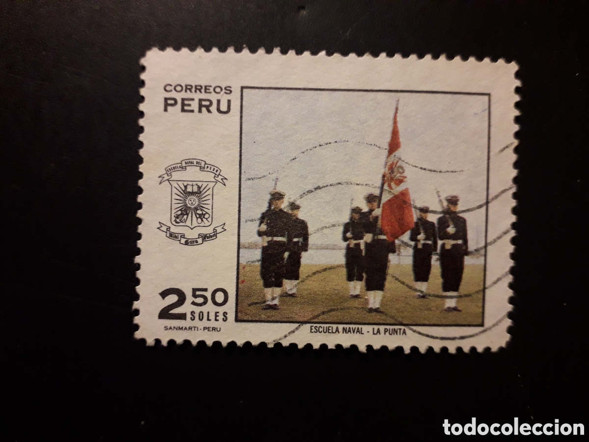 Sellos: PER&Uacute; YVERT 521 SELLO SUELTO USADO 1970 ESCUELA MILITAR BANDERAS, UNIFORMES PEDIDO M&Iacute;NIMO 3&euro;
