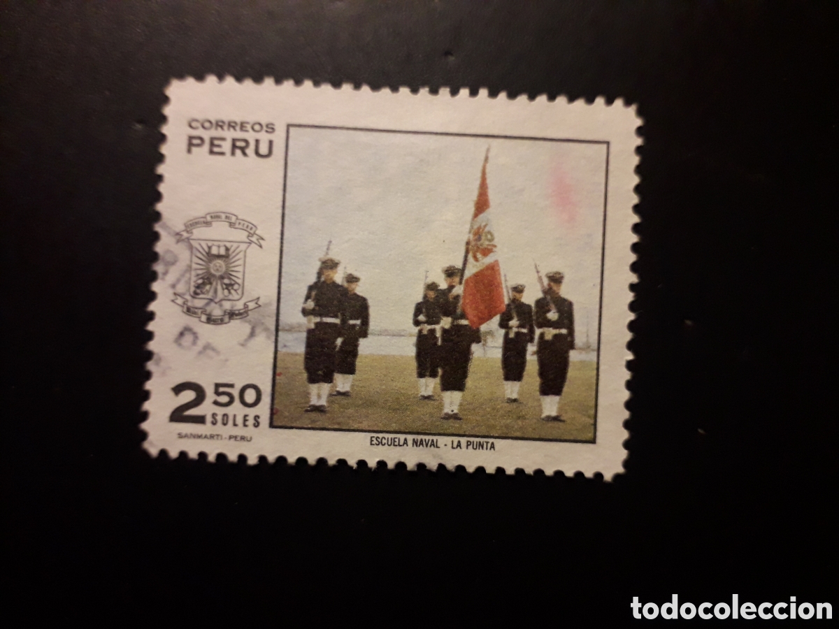 Sellos: PER&Uacute; YVERT 521 SELLO SUELTO USADO 1970 ESCUELA MILITAR BANDERAS, UNIFORMES PEDIDO M&Iacute;NIMO 3&euro;
