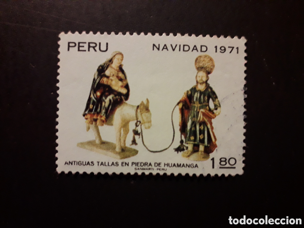 Sellos: PER&Uacute; YVERT 549 SELLO SUELTO USADO 1971 NAVIDAD, HU&Iacute;DA A EGIPTO PEDIDO M&Iacute;NIMO 3&euro;