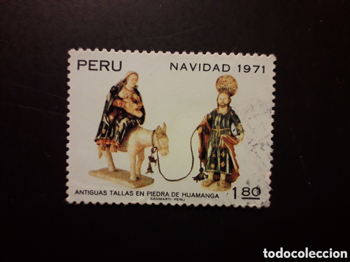 Sellos: PER&Uacute; YVERT 549 SELLO SUELTO USADO 1971 NAVIDAD, HU&Iacute;DA A EGIPTO PEDIDO M&Iacute;NIMO 3&euro;