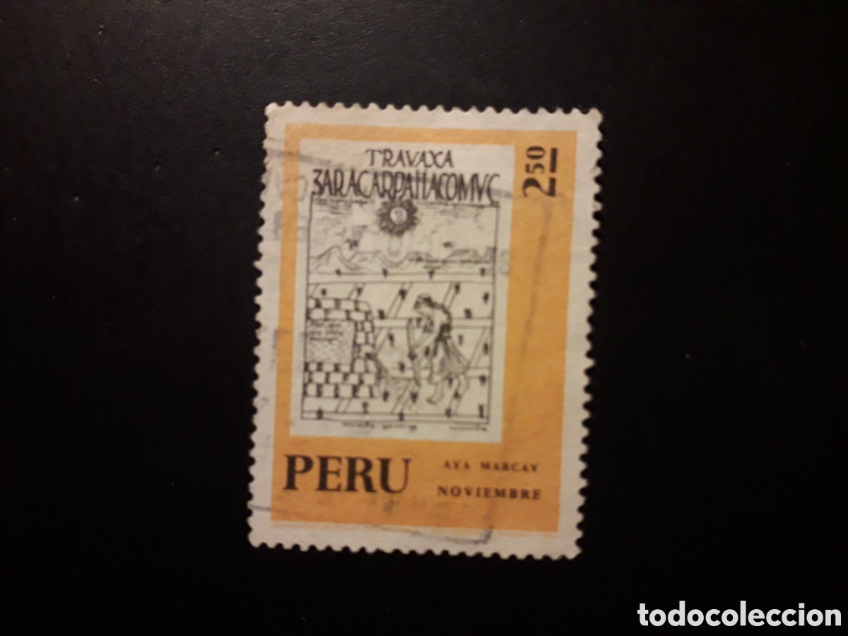 Sellos: PER&Uacute; YVERT 572 SELLO SUELTO USADO 1972 CALENDARIO INCA PEDIDO M&Iacute;NIMO 3&euro;