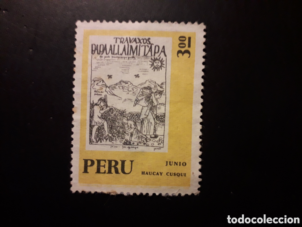 Sellos: PER&Uacute; YVERT 590 SELLO SUELTO USADO 1973 CALENDARIO INCA PEDIDO M&Iacute;NIMO 3&euro;