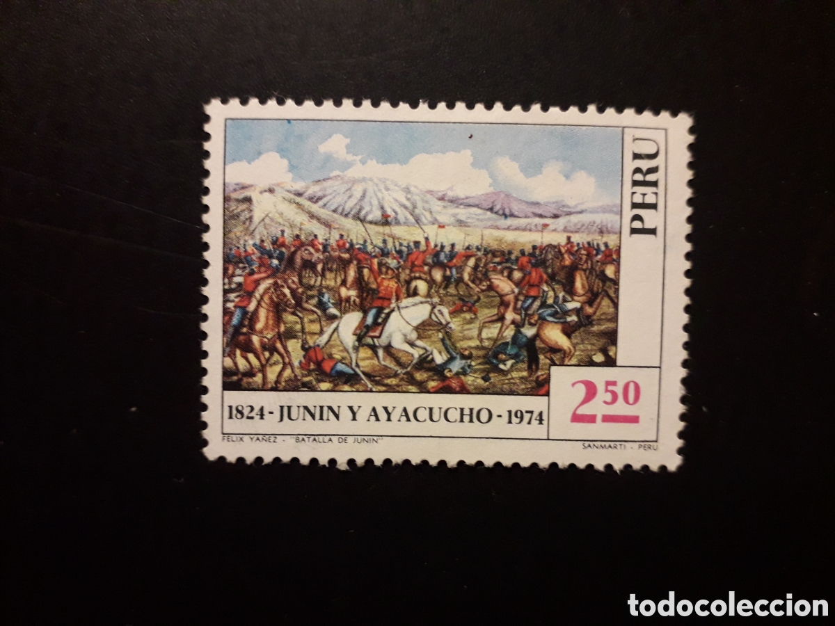 Sellos: PER&Uacute; YVERT 605 SELLO SUELTO USADO 1974 BATALLAS DE JUNIN Y ATACUCHO, PINTURAS PEDIDO M&Iacute;NIMO 3&euro;