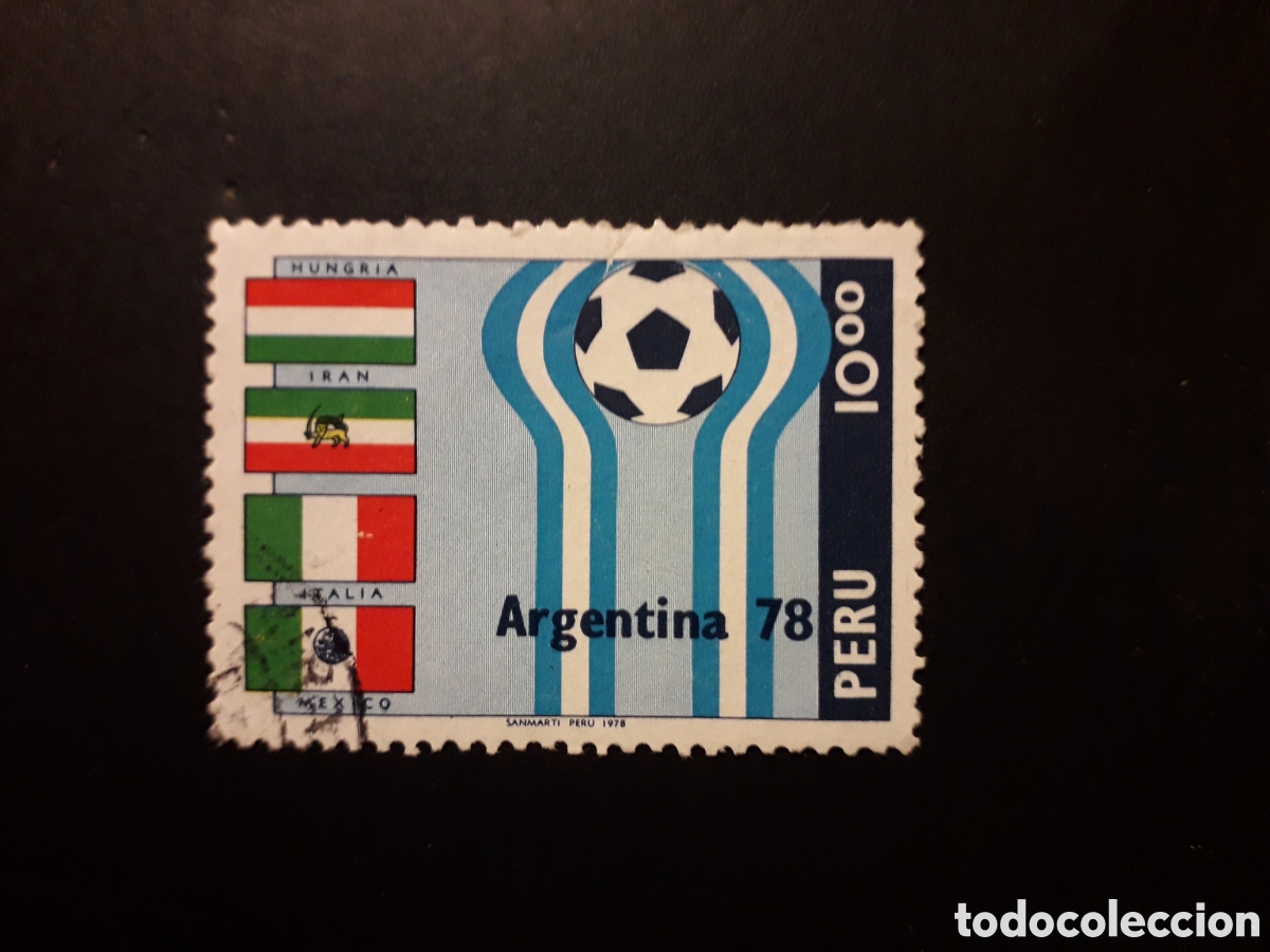 Sellos: PER&Uacute; YVERT 631 SELLO SUELTO USADO 1978 MUNDIAL F&Uacute;TBOL ARGENTINA 78, DEPORTES PEDIDO M&Iacute;NIMO 3&euro;