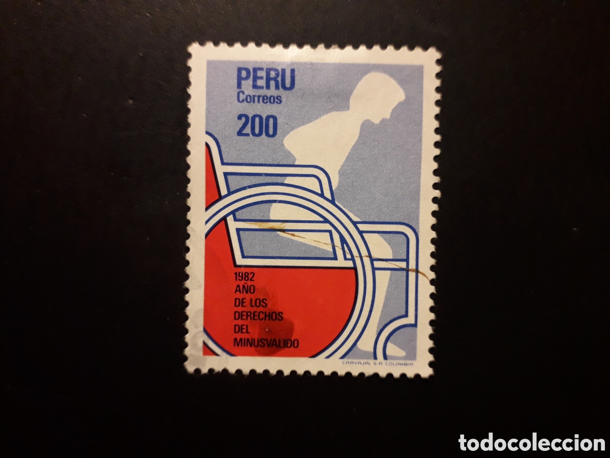 Sellos: PER&Uacute; YVERT 733 SERIE COMPLETA USADA 1982 A&Ntilde;O INTERNACIONAL DEL DISCAPACITADO PEDIDO M&Iacute;NIMO 3&euro;