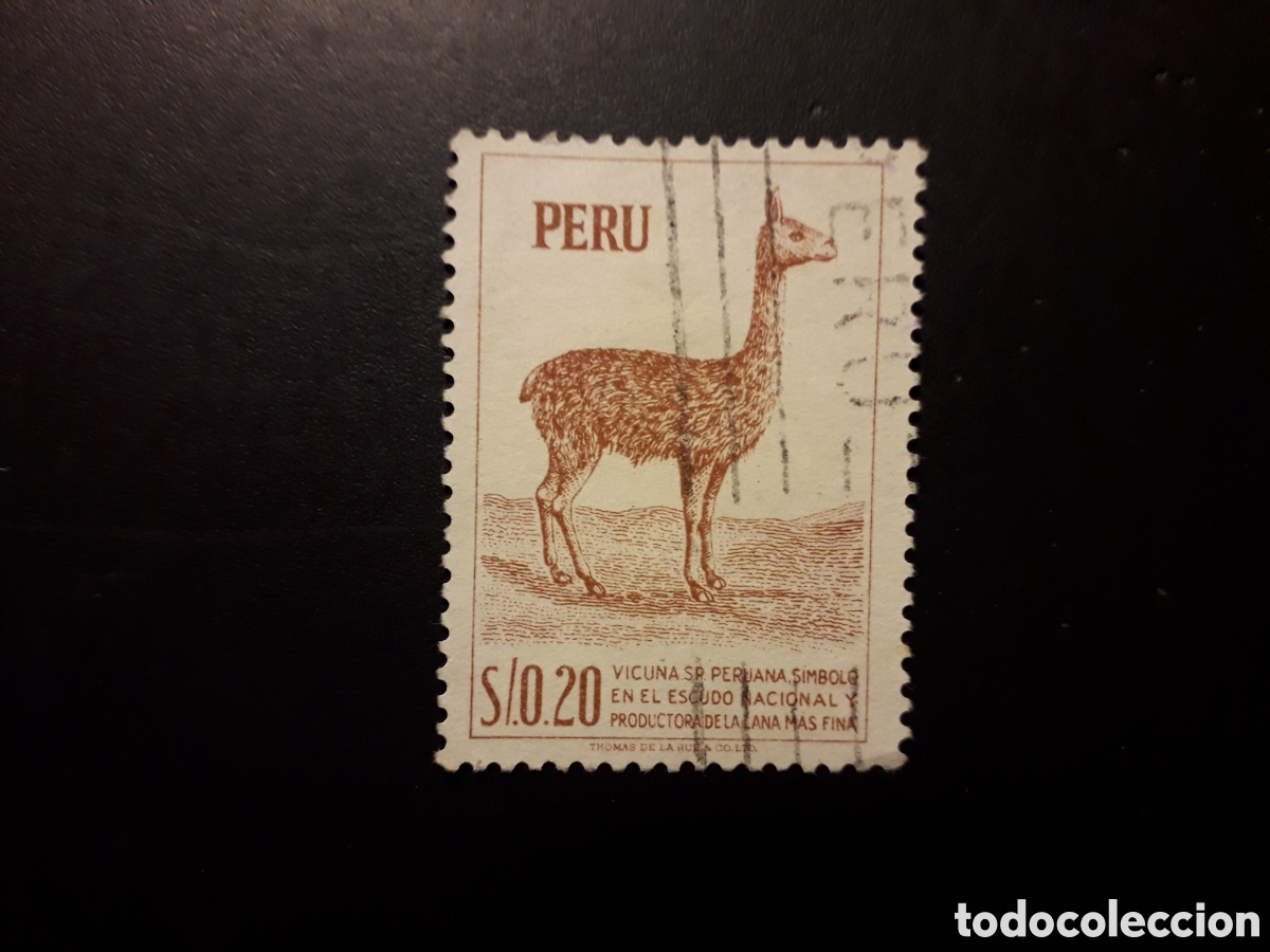 Sellos: PER&Uacute; YVERT 430 SELLO SUELTO USADO 1952-53 FAUNA VICU&Ntilde;A PEDIDO M&Iacute;NIMO 3&euro;