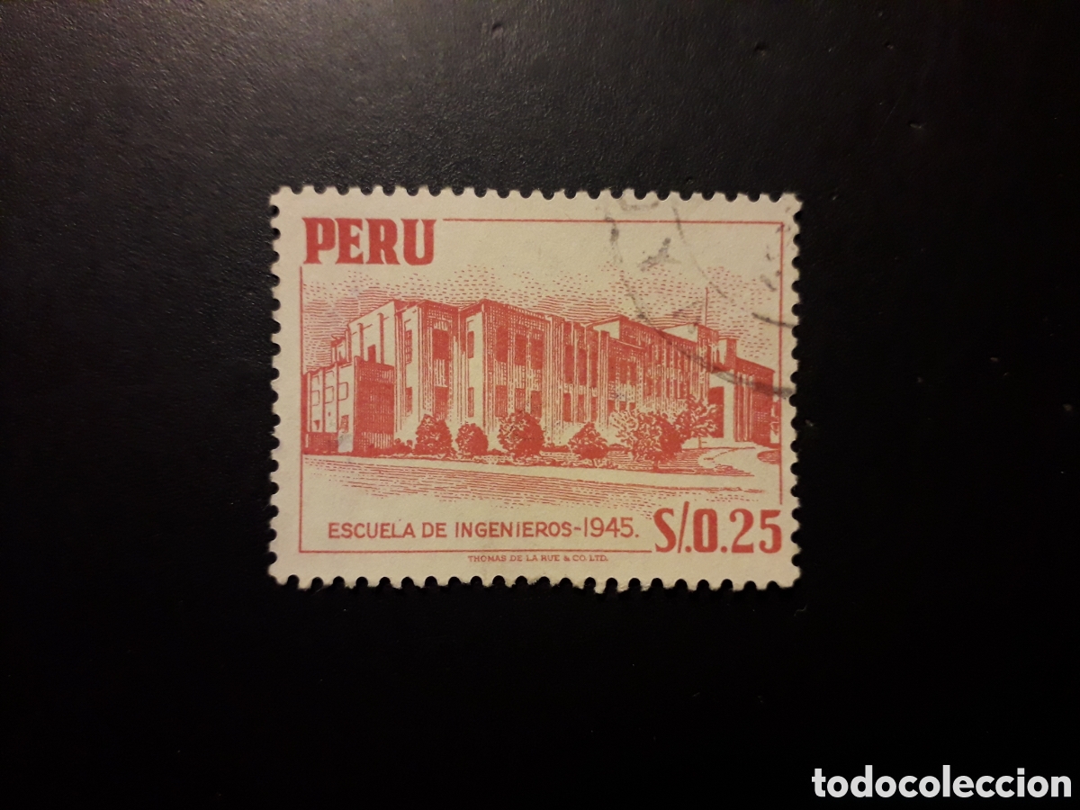 Sellos: PER&Uacute; YVERT 431 SELLO SUELTO USADO 1952-53 ESCUELA DE INGENIEROS PEDIDO M&Iacute;NIMO 3&euro;
