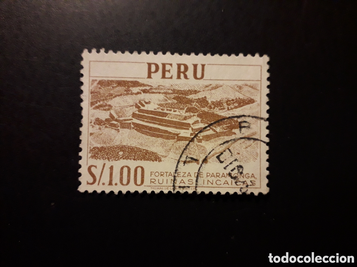 Sellos: PER&Uacute; YVERT 434 SELLO SUELTO USADO 1952-53 FORTALEZA DE PARAMONGA PEDIDO M&Iacute;NIMO 3&euro;