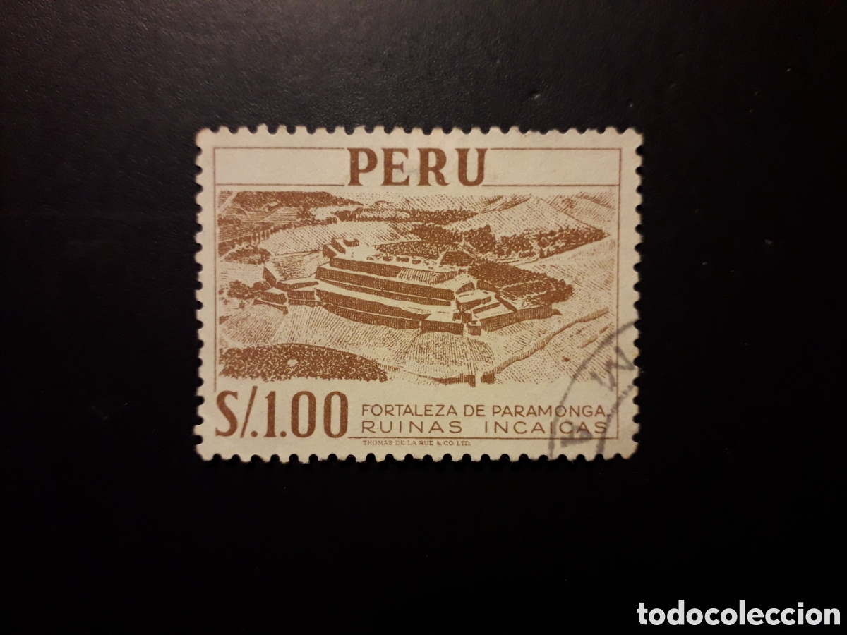 Sellos: PER&Uacute; YVERT 434 SELLO SUELTO USADO 1952-53 FORTALEZA DE PARAMONGA PEDIDO M&Iacute;NIMO 3&euro;