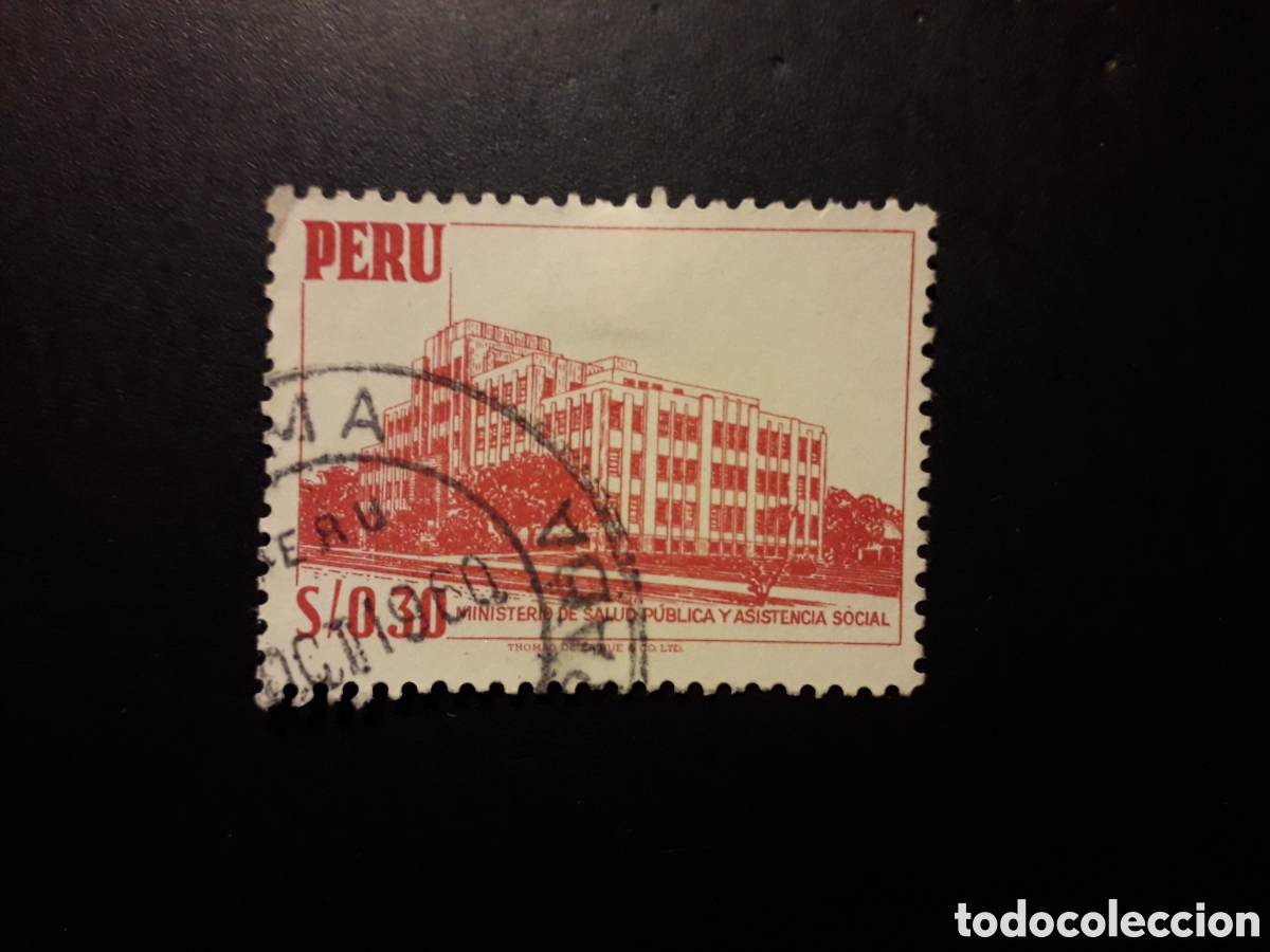 Sellos: PER&Uacute; YVERT 442 SELLO SUELTO USADO 1957-59 MINISTERIO DE SALUD PEDIDO M&Iacute;NIMO 3&euro;