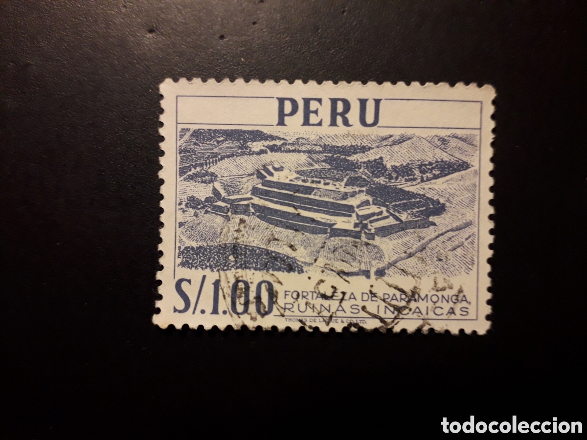 Sellos: PER&Uacute; YVERT 445 SELLO SUELTO USADO 1957-59 FORTALEZA DE PARAMONGA PEDIDO M&Iacute;NIMO 3&euro;