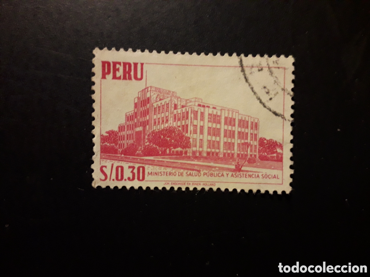 Sellos: PER&Uacute; YVERT 447 SELLO SUELTO USADO 1960 MINISTERIO DE SALUD PEDIDO M&Iacute;NIMO 3&euro;