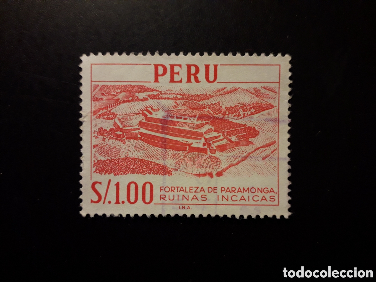 Sellos: PER&Uacute; YVERT 482 SELLO SUELTO USADO 1967 FORTALEZA DE PARAMONGA PEDIDO M&Iacute;NIMO 3&euro;