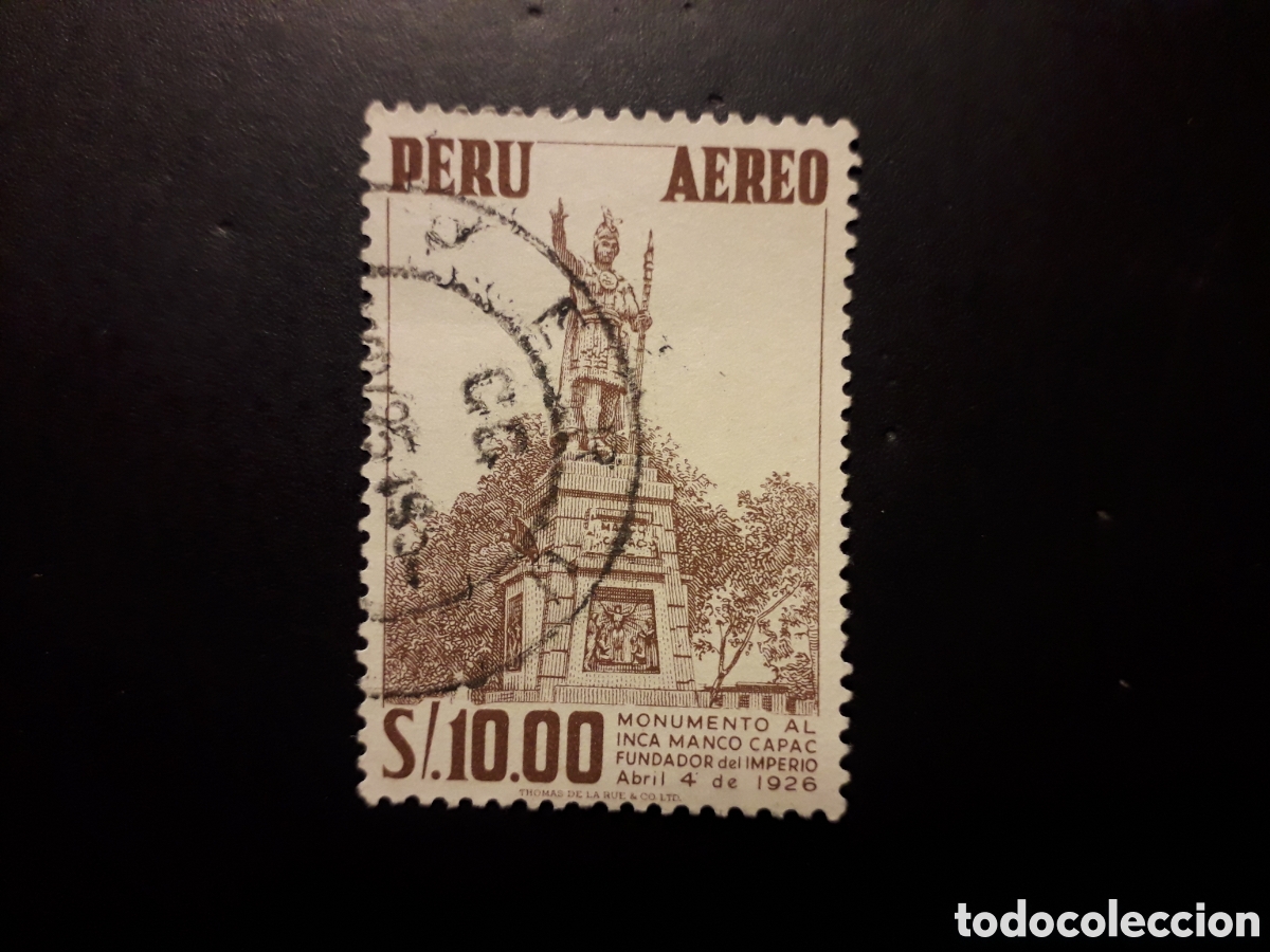 Sellos: PER&Uacute; YVERT A 111 SELLO SUELTO USADO 1953 INCA MANCO CAPAC PEDIDO M&Iacute;NIMO 3&euro;
