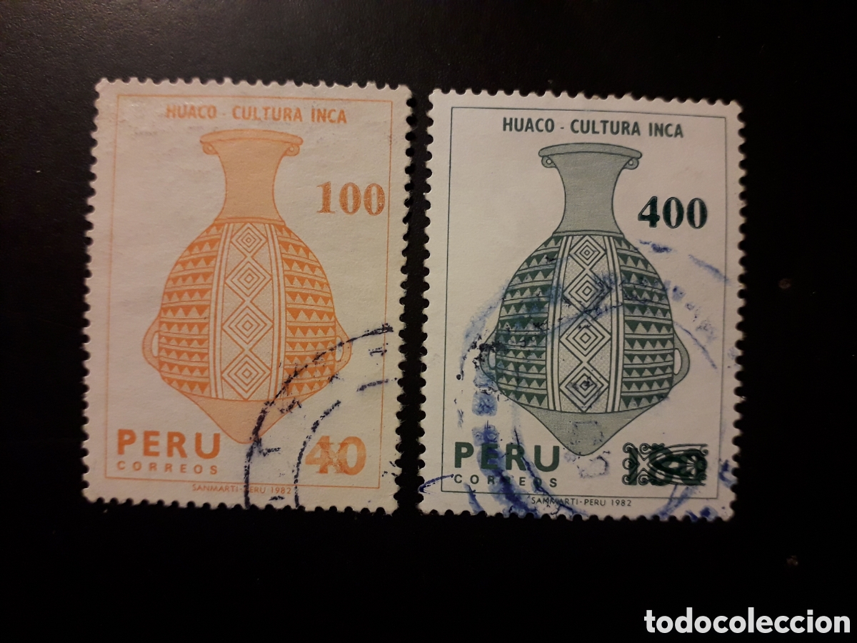 Sellos: PER&Uacute; YVERT 752/3 SERIE COMPLETA USADA 1983 SOBRECARGADOS PEDIDO M&Iacute;NIMO 3&euro;
