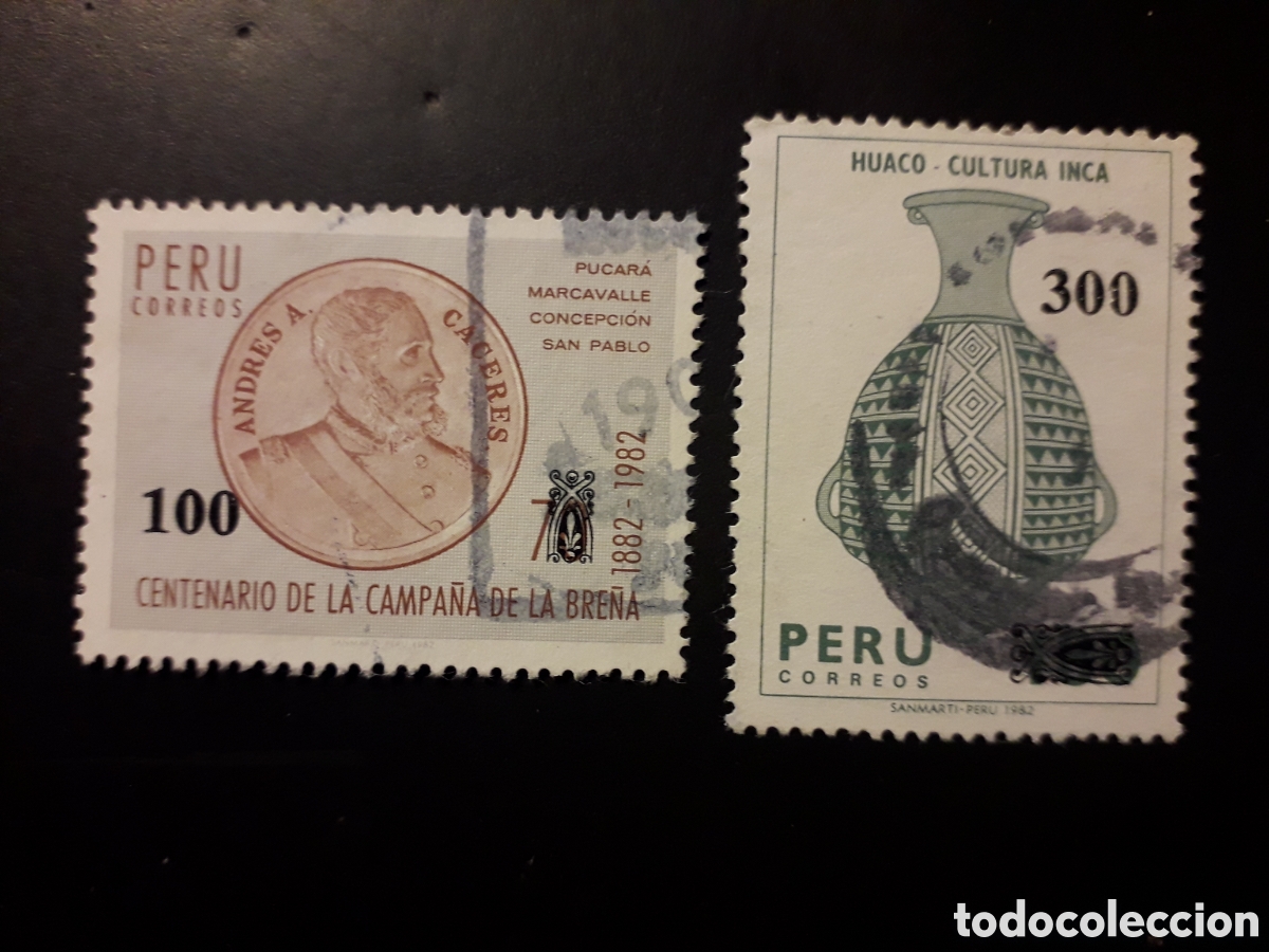 Sellos: PER&Uacute; YVERT 754/5 SERIE COMPLETA USADA 1983 SOBRECARGADOS PEDIDO M&Iacute;NIMO 3&euro;