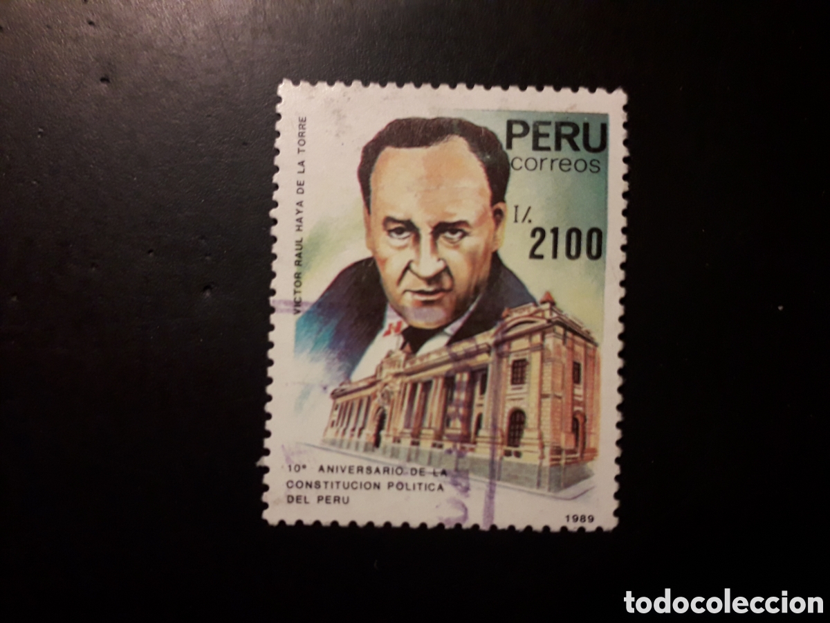 Sellos: PER&Uacute; YVERT 928 SERIE COMPLETA USADA 1990 CONSTITUCI&Oacute;N, PRESIDENTE HAYA DE LA TORRE PEDIDO M&Iacute;NIMO 3&euro;