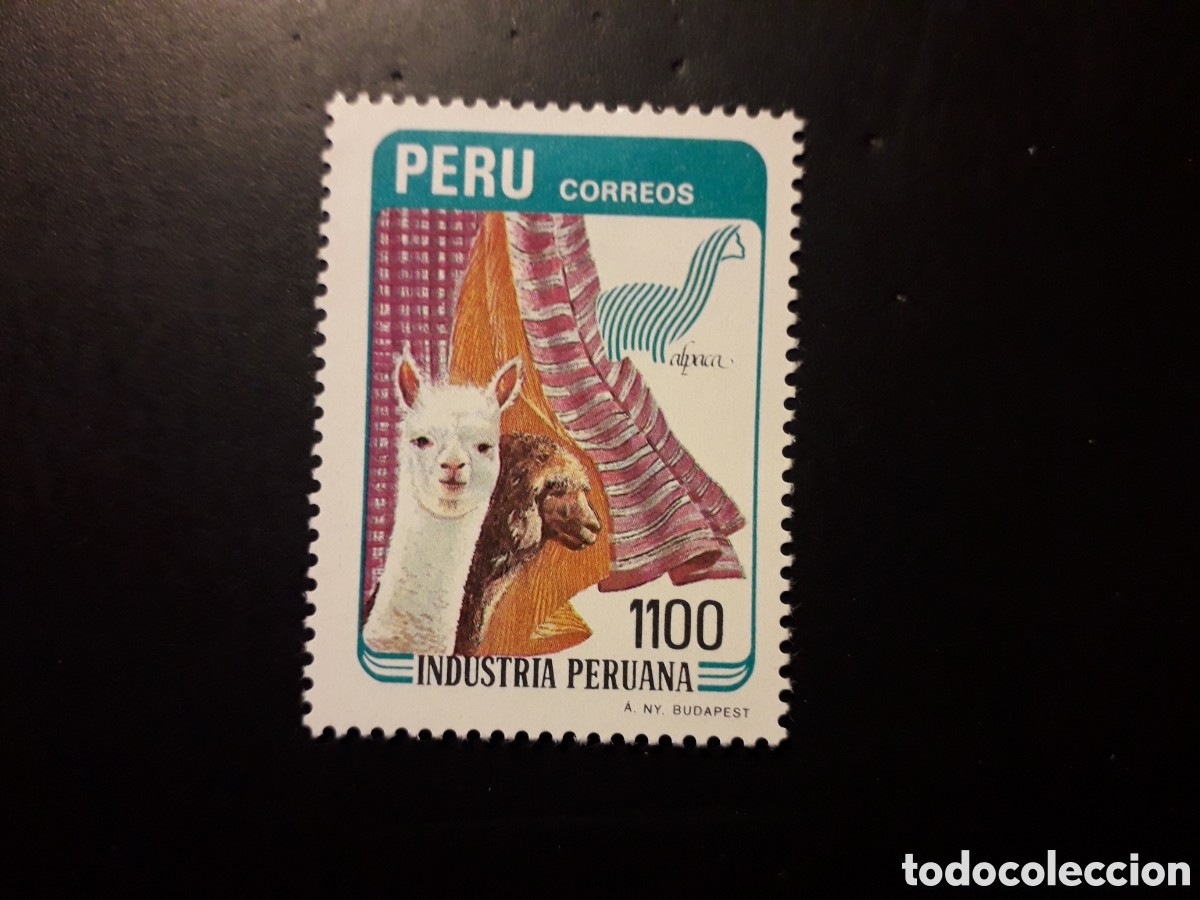 Sellos: PER&Uacute; YVERT 823 SERIE COMPLETA NUEVA CON CHARNELA 1986 ALPACA, FAUNA, TEJIDOS PEDIDO M&Iacute;NIMO 3&euro;