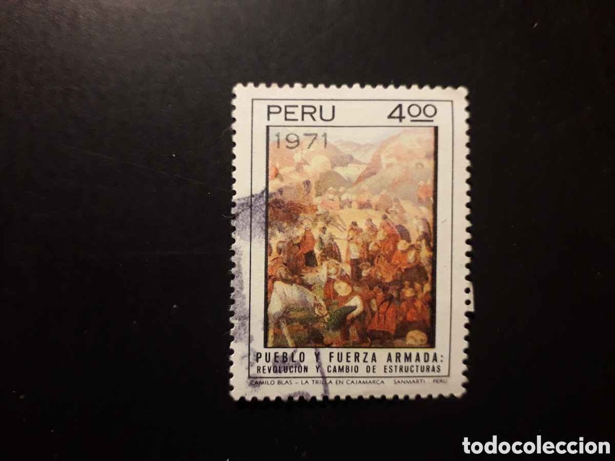 Sellos: PER&Uacute; YVERT 558 SELLO SUELTO USADO 1972 REVOLUCI&Oacute;N PEDIDO M&Iacute;NIMO 3&euro;