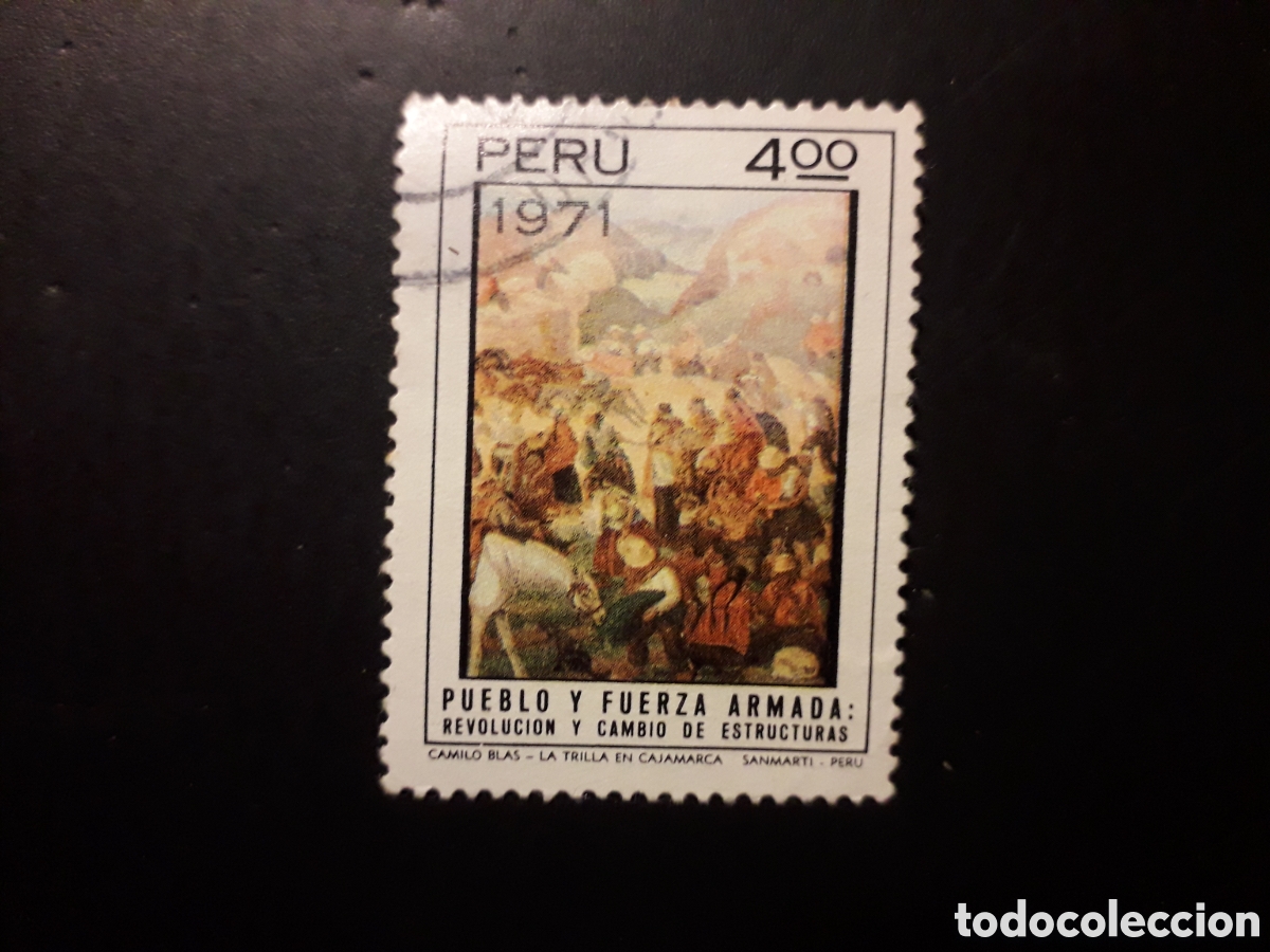 Sellos: PER&Uacute; YVERT 558 SELLO SUELTO USADO 1972 REVOLUCI&Oacute;N PEDIDO M&Iacute;NIMO 3&euro;