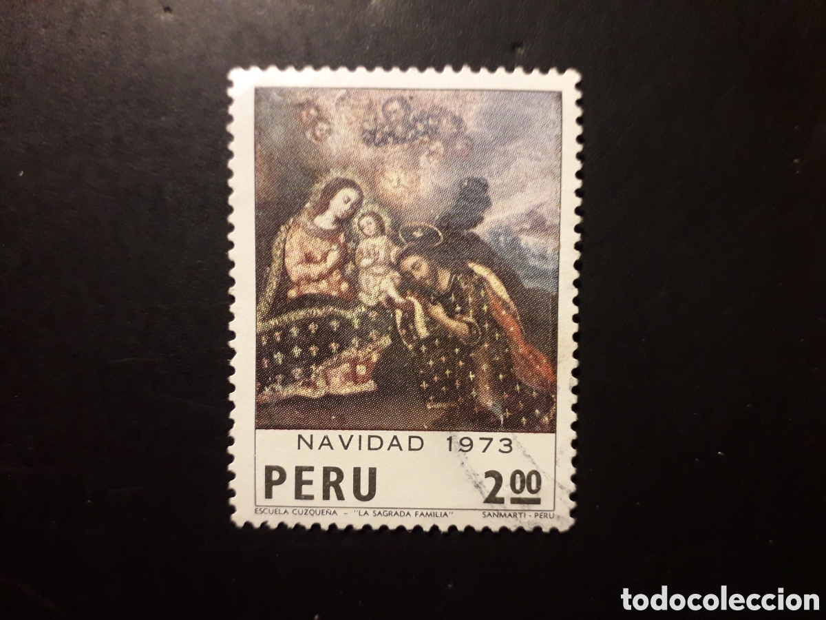 Sellos: PER&Uacute; YVERT 597 SELLO SUELTO USADO 1973 NAVIDAD PINTURAS PEDIDO M&Iacute;NIMO 3&euro;
