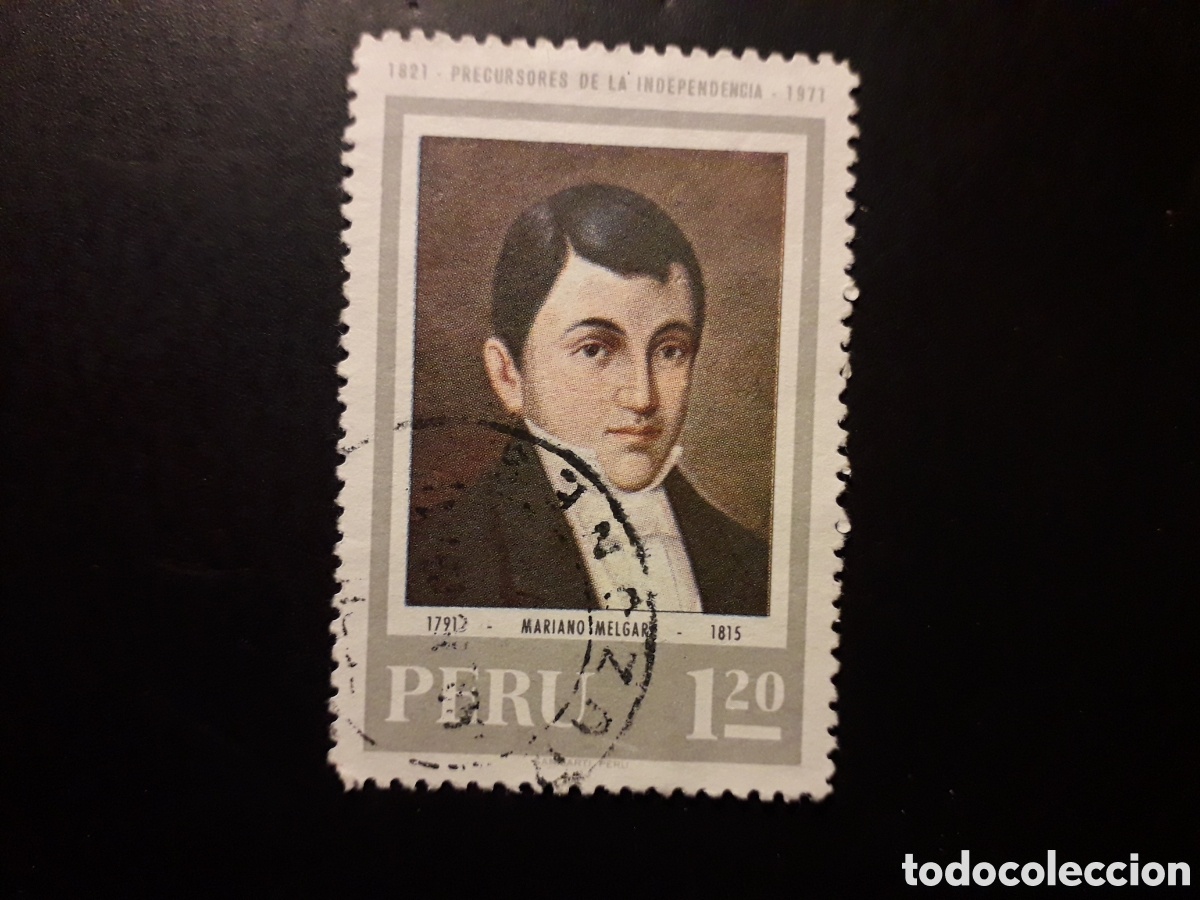 Sellos: PER&Uacute; YVERT 534 SELLO SUELTO USADO 1971 MARIANO MELGAR PEDIDO M&Iacute;NIMO 3&euro;